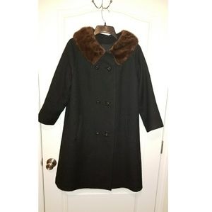 Mink Fur trim coat
